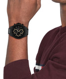 Buy Shop Tommy Hilfiger Clark Chronograph Black Dial Black Steel Strap Watch For Men - 1792081 USA Online