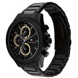 Buy Shop Tommy Hilfiger Clark Chronograph Black Dial Black Steel Strap Watch For Men - 1792081 USA Online