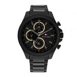 Buy Shop Tommy Hilfiger Clark Chronograph Black Dial Black Steel Strap Watch For Men - 1792081 USA Online