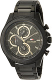 Buy Shop Tommy Hilfiger Clark Chronograph Black Dial Black Steel Strap Watch For Men - 1792081 USA Online