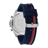 Buy Shop Tommy Hilfiger Clark Chronograph Blue Dial Black Leather Strap Watch For Men - 1792083 USA Online