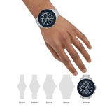 Buy Shop Tommy Hilfiger Clark Chronograph Blue Dial Silver Steel Strap Watch For Men - 1792080 USA Online