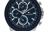 Buy Shop Tommy Hilfiger Clark Chronograph Blue Dial Silver Steel Strap Watch For Men - 1792080 USA Online