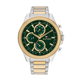 Buy Shop Tommy Hilfiger Clark Chronograph Blue Dial Two Tone Steel Strap Watch For Men - 1792079 USA Online