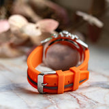 Buy Shop Tommy Hilfiger Clark Chronograph Grey Dial Orange Rubber Strap Watch For Men - 1792084 USA Online