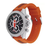 Buy Shop Tommy Hilfiger Clark Chronograph Grey Dial Orange Rubber Strap Watch For Men - 1792084 USA Online