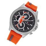 Buy Shop Tommy Hilfiger Clark Chronograph Grey Dial Orange Rubber Strap Watch For Men - 1792084 USA Online