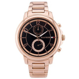Buy Shop Tommy Hilfiger Claudia Black Dial Rose Gold Steel Strap Watch for Women - 1781820 USA Online
