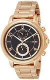 Buy Shop Tommy Hilfiger Claudia Black Dial Rose Gold Steel Strap Watch for Women - 1781820 USA Online