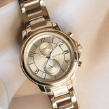 Buy Shop Tommy Hilfiger Claudia Gold Dial Gold Steel Strap Watch for Women - 1781821 USA Online