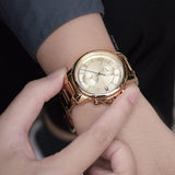 Buy Shop Tommy Hilfiger Claudia Gold Dial Gold Steel Strap Watch for Women - 1781821 USA Online