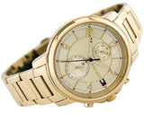 Buy Shop Tommy Hilfiger Claudia Gold Dial Gold Steel Strap Watch for Women - 1781821 USA Online
