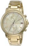 Buy Shop Tommy Hilfiger Claudia Gold Dial Gold Steel Strap Watch for Women - 1781821 USA Online