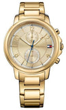 Buy Shop Tommy Hilfiger Claudia Gold Dial Gold Steel Strap Watch for Women - 1781821 USA Online