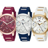Buy Shop Tommy Hilfiger Claudia Red Dial Two Tone Steel Strap Watch for Women - 1781744 USA Online