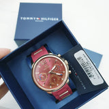 Buy Shop Tommy Hilfiger Claudia Red Dial Two Tone Steel Strap Watch for Women - 1781744 USA Online