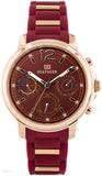 Buy Shop Tommy Hilfiger Claudia Red Dial Two Tone Steel Strap Watch for Women - 1781744 USA Online