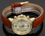 Buy Shop Tommy Hilfiger Claudia Rose Gold Dial Brown Leather Strap Watch for Women - 1781818 USA Online