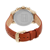 Buy Shop Tommy Hilfiger Claudia Rose Gold Dial Brown Leather Strap Watch for Women - 1781818 USA Online