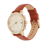 Buy Shop Tommy Hilfiger Claudia Rose Gold Dial Brown Leather Strap Watch for Women - 1781818 USA Online