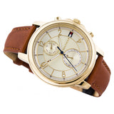 Buy Shop Tommy Hilfiger Claudia Rose Gold Dial Brown Leather Strap Watch for Women - 1781818 USA Online