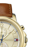 Buy Shop Tommy Hilfiger Claudia Rose Gold Dial Brown Leather Strap Watch for Women - 1781818 USA Online