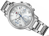 Buy Shop Tommy Hilfiger Claudia Silver Dial Silver Steel Strap Watch for Women - 1781741 USA Online