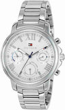Buy Shop Tommy Hilfiger Claudia Silver Dial Silver Steel Strap Watch for Women - 1781741 USA Online