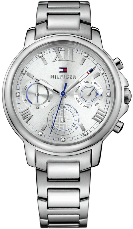 Buy Shop Tommy Hilfiger Claudia Silver Dial Silver Steel Strap Watch for Women - 1781741 USA Online