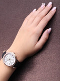Buy Shop Tommy Hilfiger Claudia White Dial Black Leather Strap Watch for Women - 1781817 USA Online