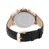 Buy Shop Tommy Hilfiger Claudia White Dial Black Leather Strap Watch for Women - 1781817 USA Online
