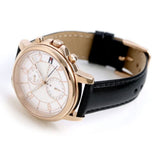 Buy Shop Tommy Hilfiger Claudia White Dial Black Leather Strap Watch for Women - 1781817 USA Online
