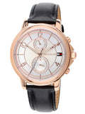 Buy Shop Tommy Hilfiger Claudia White Dial Black Leather Strap Watch for Women - 1781817 USA Online