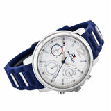 Buy Shop Tommy Hilfiger Claudia White Dial Blue Steel Strap Watch for Women - 1781746 USA Online