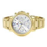 Buy Shop Tommy Hilfiger Claudia White Dial Gold Steel Strap Watch for Women - 1781742 USA Online
