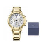 Buy Shop Tommy Hilfiger Claudia White Dial Gold Steel Strap Watch for Women - 1781742 USA Online