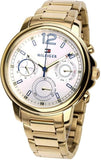 Buy Shop Tommy Hilfiger Claudia White Dial Gold Steel Strap Watch for Women - 1781742 USA Online