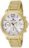 Buy Shop Tommy Hilfiger Claudia White Dial Gold Steel Strap Watch for Women - 1781742 USA Online