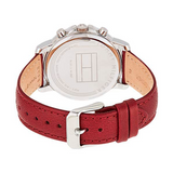 Buy Shop Tommy Hilfiger Claudia White Dial Red Leather Strap Watch for Women - 1781816 USA Online