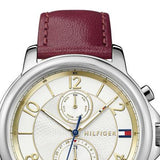 Buy Shop Tommy Hilfiger Claudia White Dial Red Leather Strap Watch for Women - 1781816 USA Online
