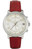 Buy Shop Tommy Hilfiger Claudia White Dial Red Leather Strap Watch for Women - 1781816 USA Online