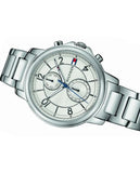 Buy Shop Tommy Hilfiger Claudia White Dial Silver Steel Strap Watch for Women - 1781819 USA Online