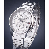 Buy Shop Tommy Hilfiger Claudia White Dial Silver Steel Strap Watch for Women - 1781819 USA Online