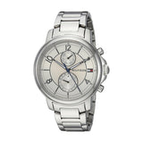 Buy Shop Tommy Hilfiger Claudia White Dial Silver Steel Strap Watch for Women - 1781819 USA Online