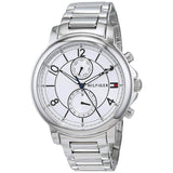 Buy Shop Tommy Hilfiger Claudia White Dial Silver Steel Strap Watch for Women - 1781819 USA Online