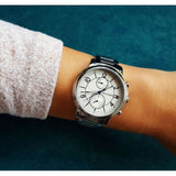 Buy Shop Tommy Hilfiger Claudia White Dial Silver Steel Strap Watch for Women - 1781819 USA Online