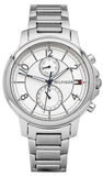 Buy Shop Tommy Hilfiger Claudia White Dial Silver Steel Strap Watch for Women - 1781819 USA Online