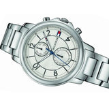 Buy Shop Tommy Hilfiger Claudia White Dial Silver Steel Strap Watch for Women - 1781819 USA Online