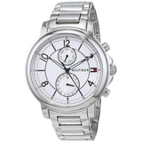 Buy Shop Tommy Hilfiger Claudia White Dial Silver Steel Strap Watch for Women - 1781819 USA Online