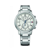 Buy Shop Tommy Hilfiger Claudia White Dial Silver Steel Strap Watch for Women - 1781819 USA Online